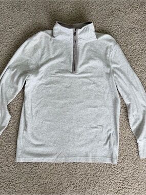 The normal brand Puremeso Weekend Quarter Zip in Stone medium